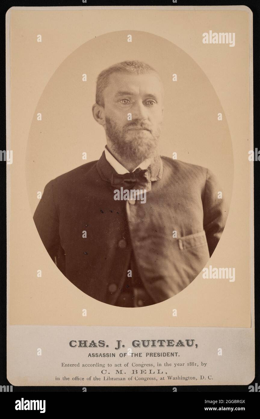 Ritratto di Charles Julius Guiteau (1841-1882), 4 luglio 1881. Foto Stock