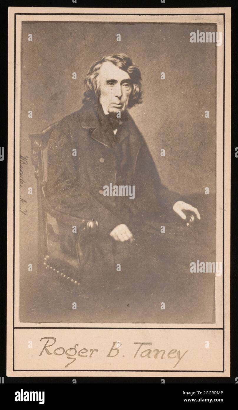 Ritratto di Roger Brooke Taney (1777-1864), prima del 1864. Foto Stock