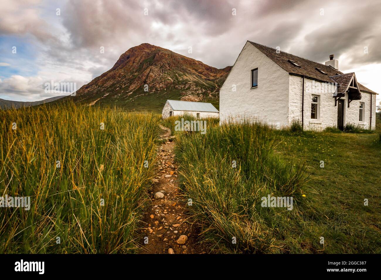 Glen Etive Cottage Foto Stock
