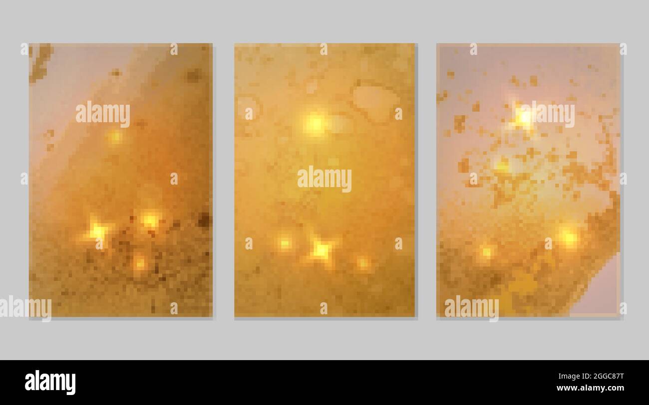 Inchiostro astratto giallo limone e oro fluido arte con disegno di alcol con consistenza di marmo Illustrazione Vettoriale