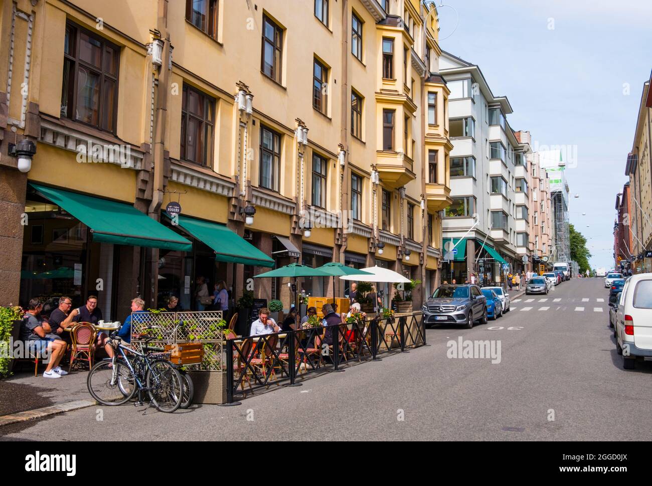 Korkeavuorenkatu, Ullanlinna, Helsinki, Finlandia Foto Stock