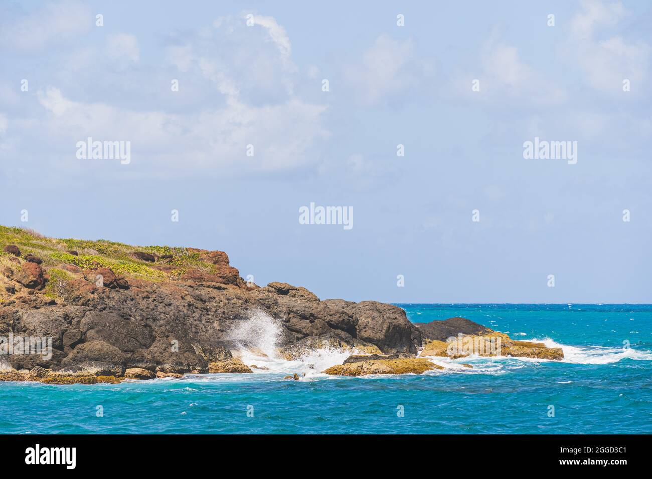 Vista di Las Cabezas Chiquitas forma giocare Colora a Fajardo Puerto Rico Foto Stock