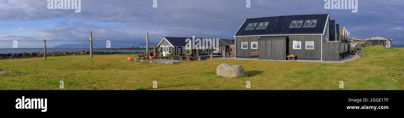 Hilds Fisherman Village, Garoabaer, Hoefuoborgarsvaeoio, Islanda Foto Stock