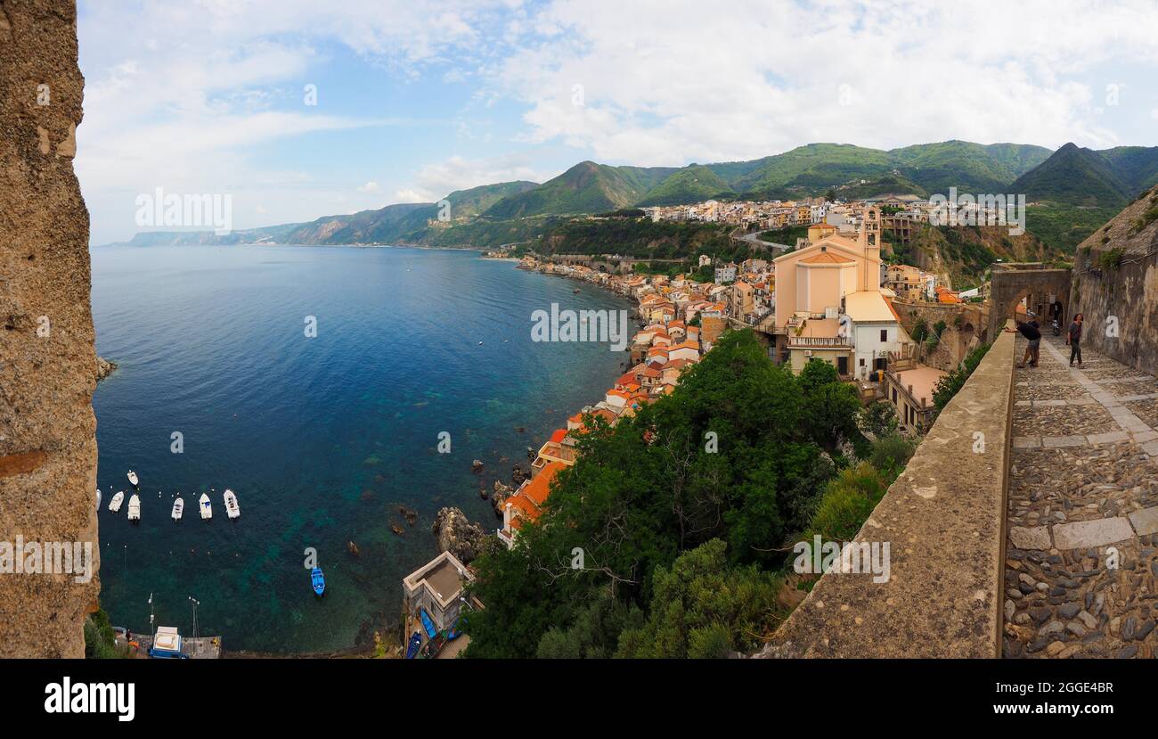 Scillla, costa tirrenica, Calabria, Italia Foto Stock