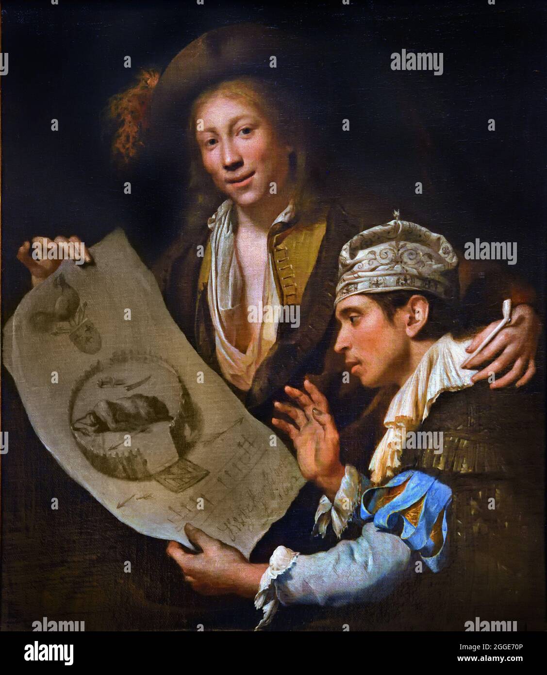 Allegoria, di, il, francese, invasione , 1672, Johannes van Wijckersloot Olandese, Olanda.( prins van Oranje, Willem III, ) Foto Stock