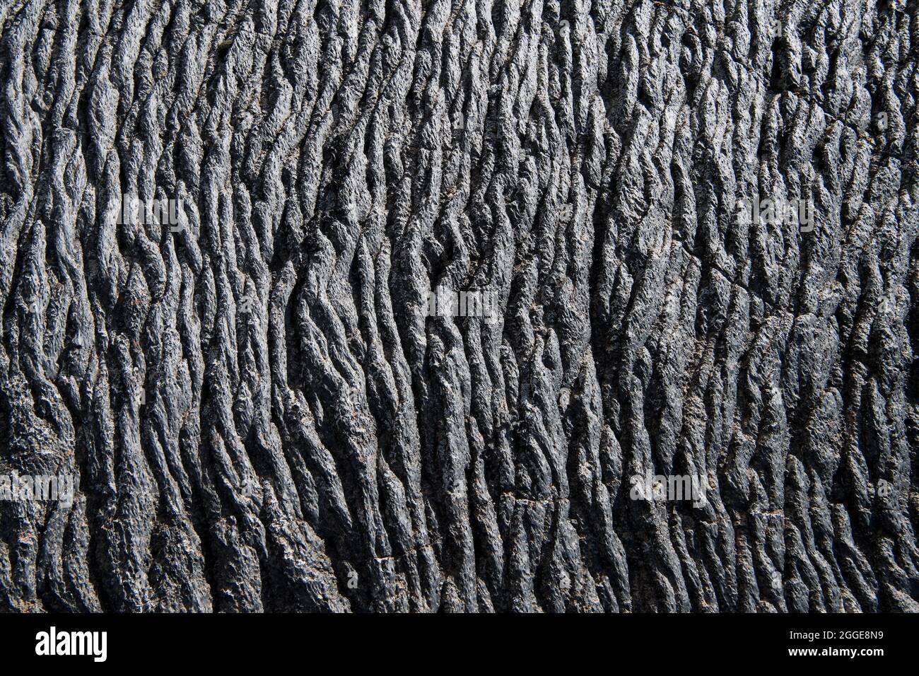 Lava solidificata, flusso di lava, Odaoahraun, altopiani islandesi, Islanda Foto Stock