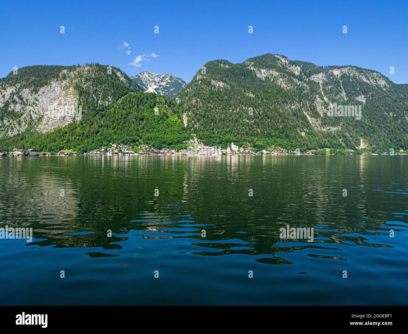 Hallstaettersee, Hallstatt, Salzberg, Salzkammergut, Austria superiore, Austria Foto Stock