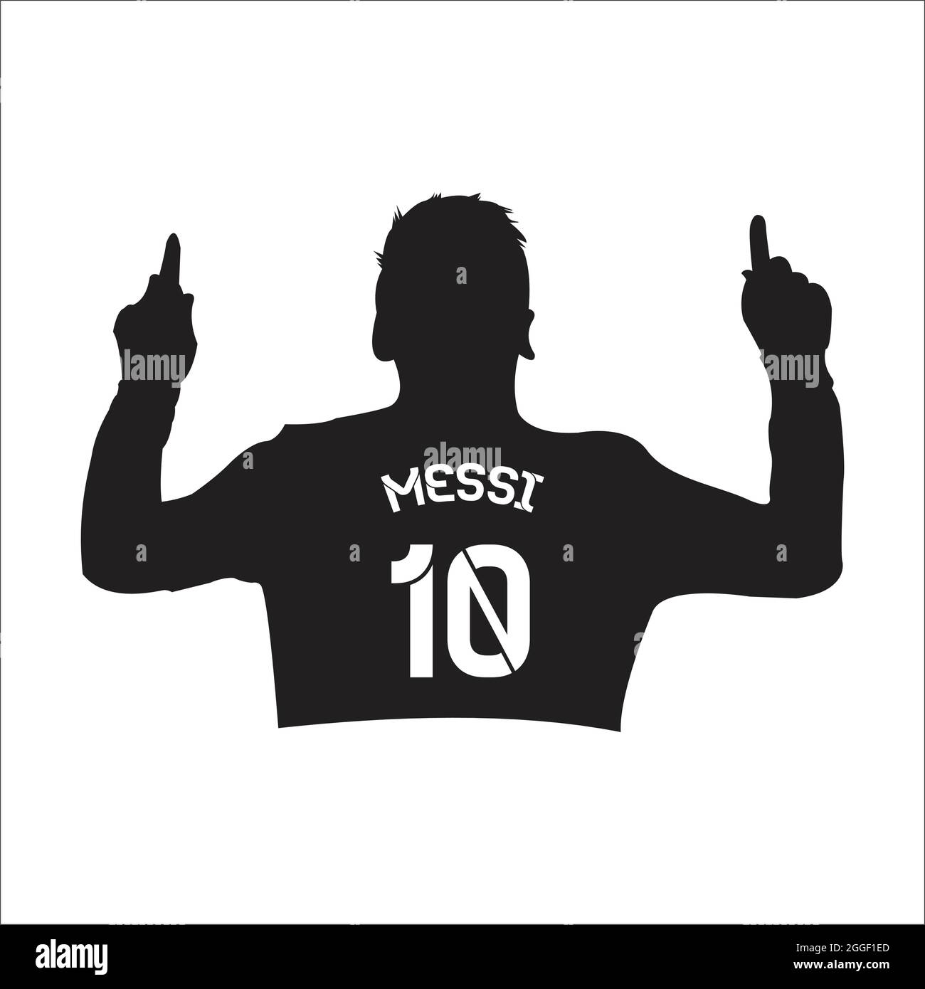 Lionel messi Vector silhouette Black Edition, l'illustrazione può essere utilizzata per, rivista, news, web, collezione, e altro ancora Illustrazione Vettoriale