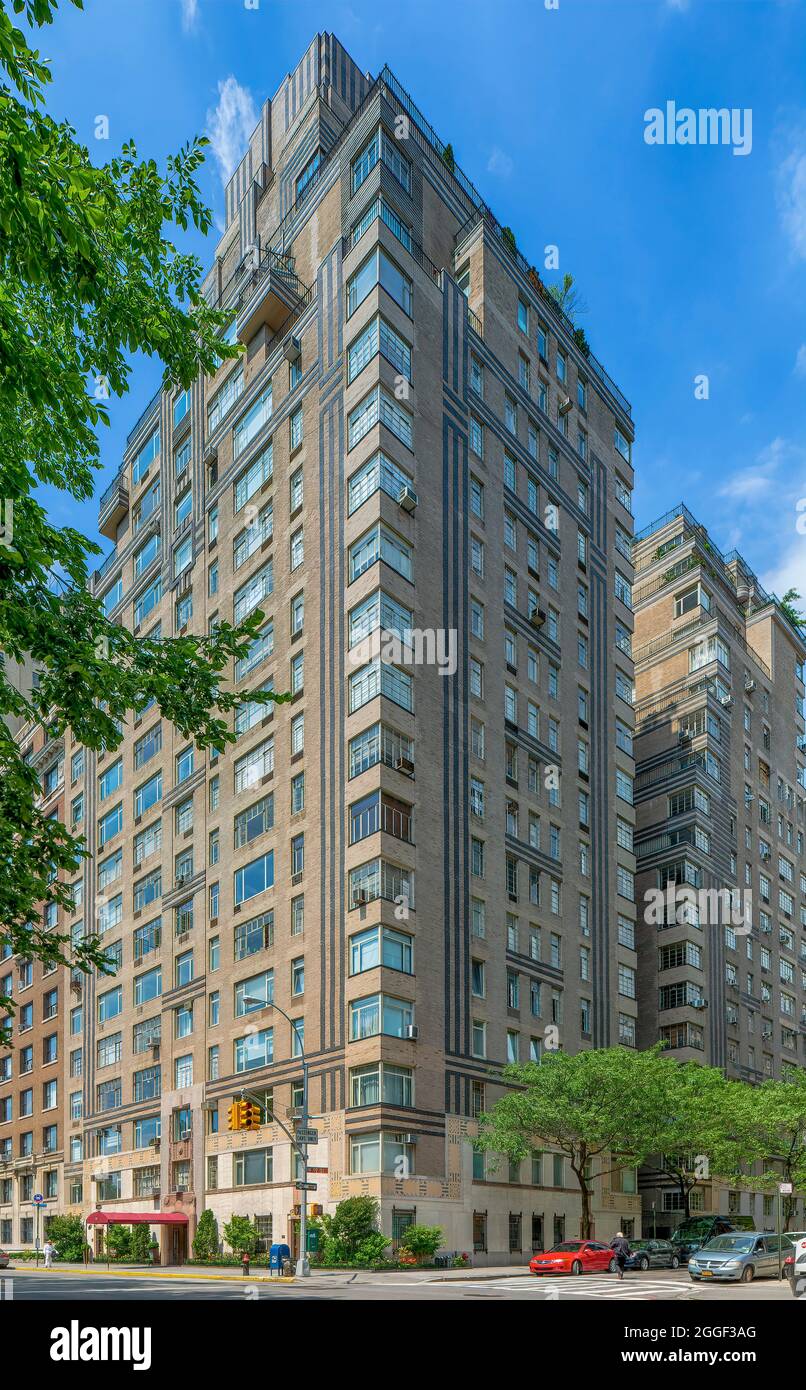 320 Central Park West, Ardsley, progettato da Emery Roth in stile Art Deco, costruito nel 1931. Nell'Upper West Side/Central Park West Historic District. Foto Stock