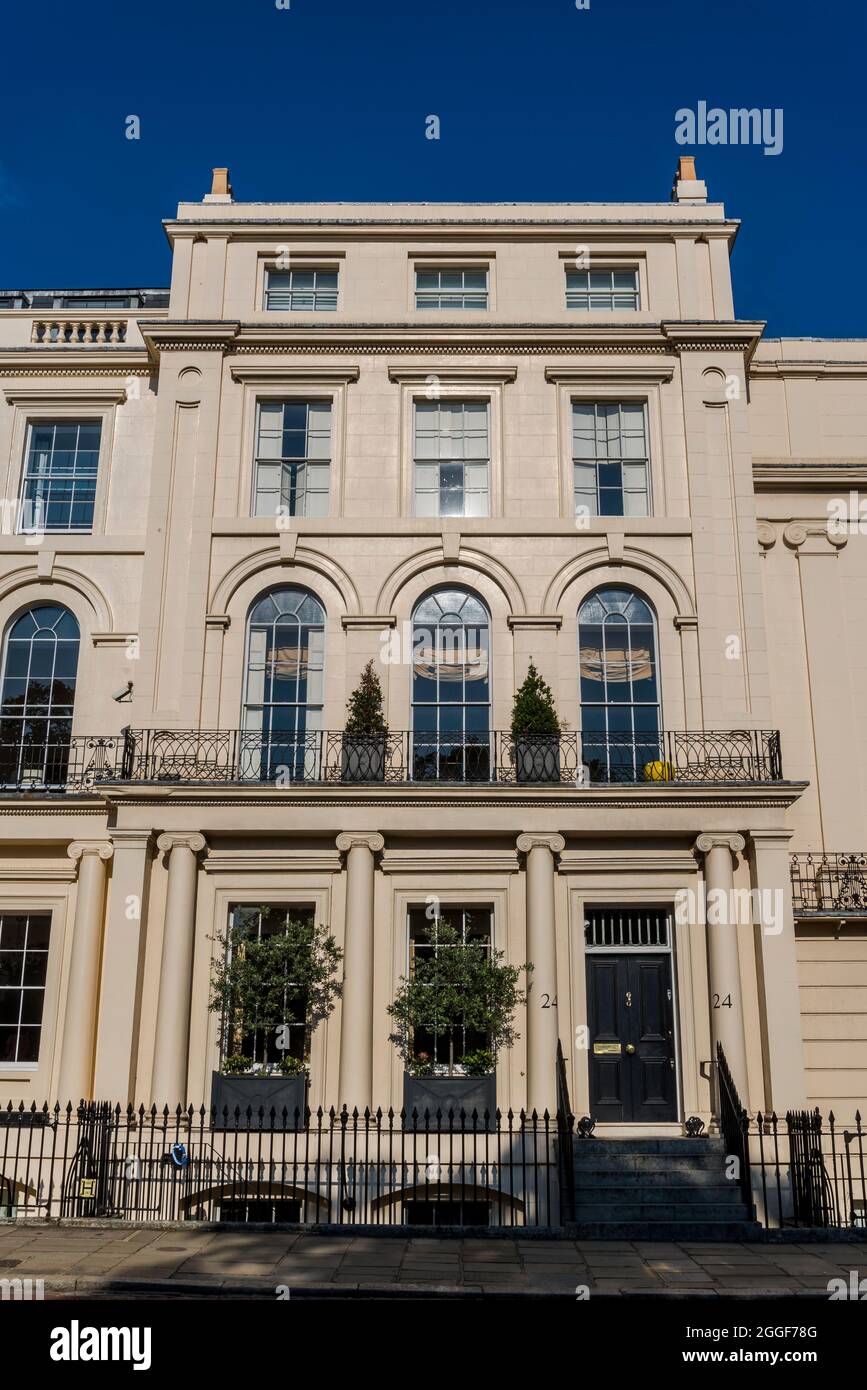 Park Square East, elegante residenza di città Regency dell'architetto John Nash, Marylebone , City of Westminster, Londra, Inghilterra, REGNO UNITO Foto Stock