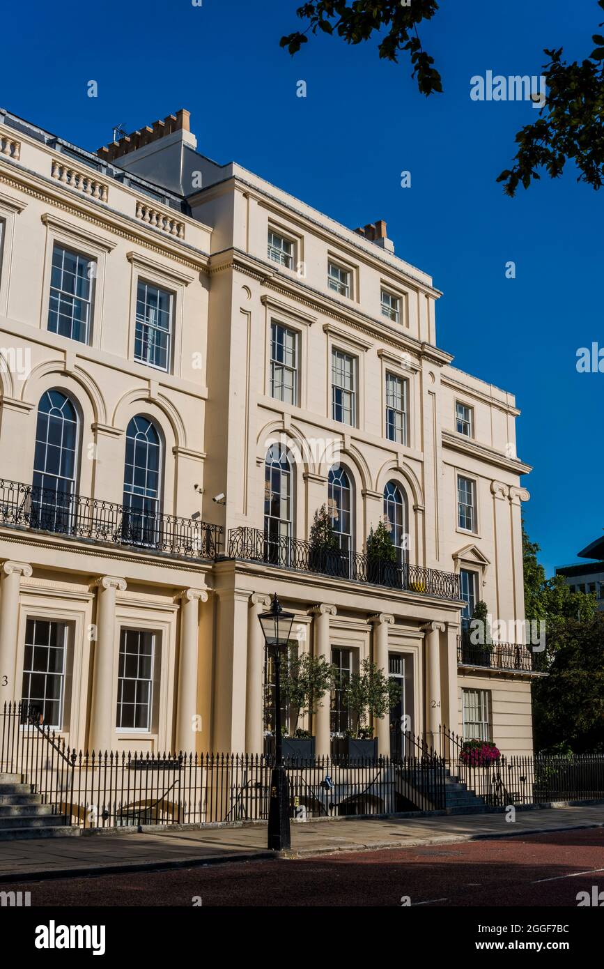 Park Square East, elegante residenza di città Regency dell'architetto John Nash, Marylebone , City of Westminster, Londra, Inghilterra, REGNO UNITO Foto Stock