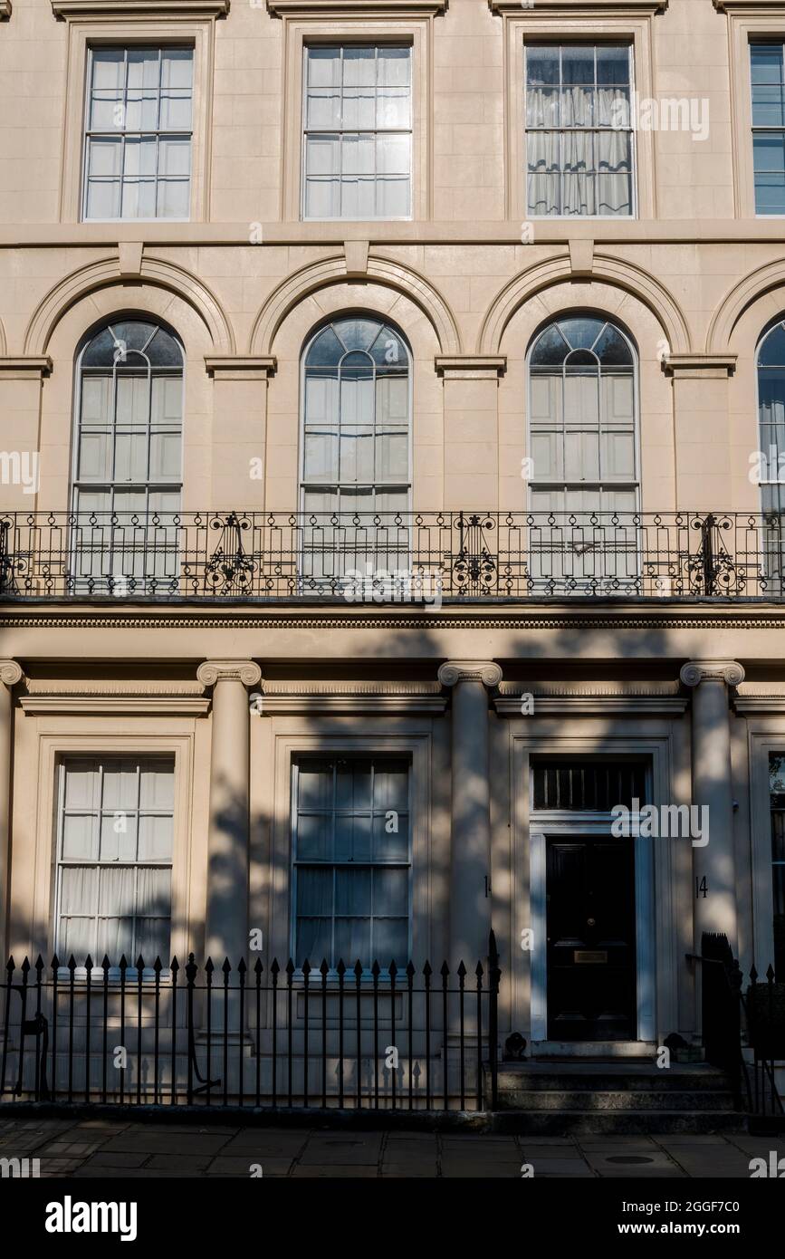 Park Square East, elegante residenza di città Regency dell'architetto John Nash, Marylebone , City of Westminster, Londra, Inghilterra, REGNO UNITO Foto Stock