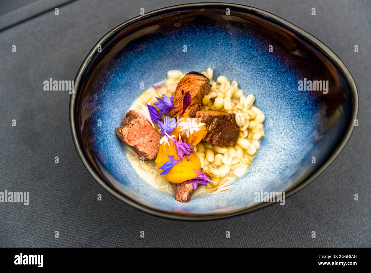 Unplugged Taste è il nome dell'evento gastronomico al Gompm-Alm in Alto Adige, Italia. Si svolge ogni anno l'ultima domenica di agosto Foto Stock