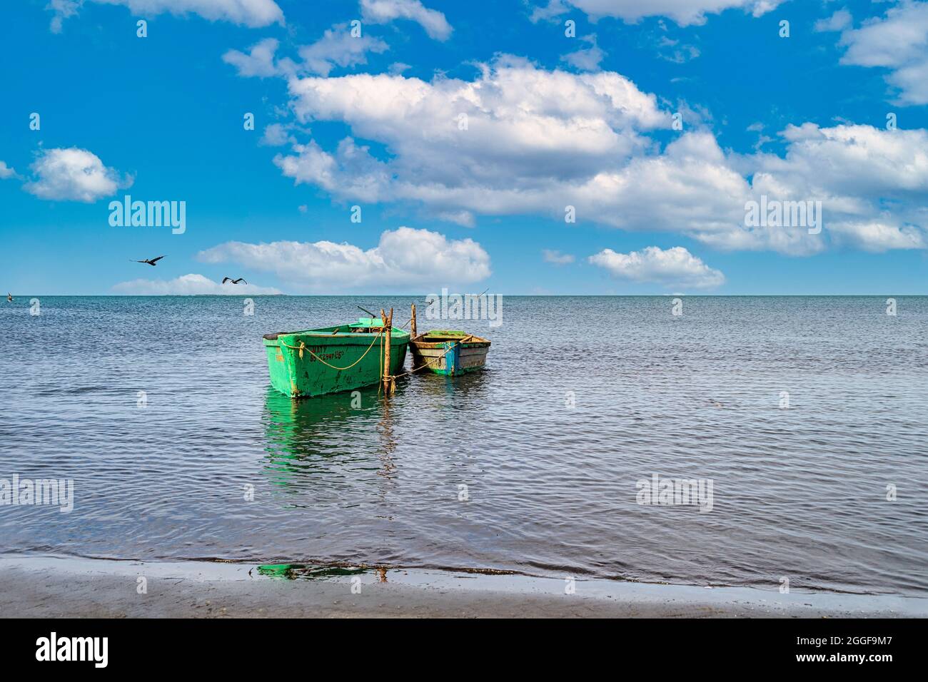 Barca del pescatore a Cuba Foto Stock