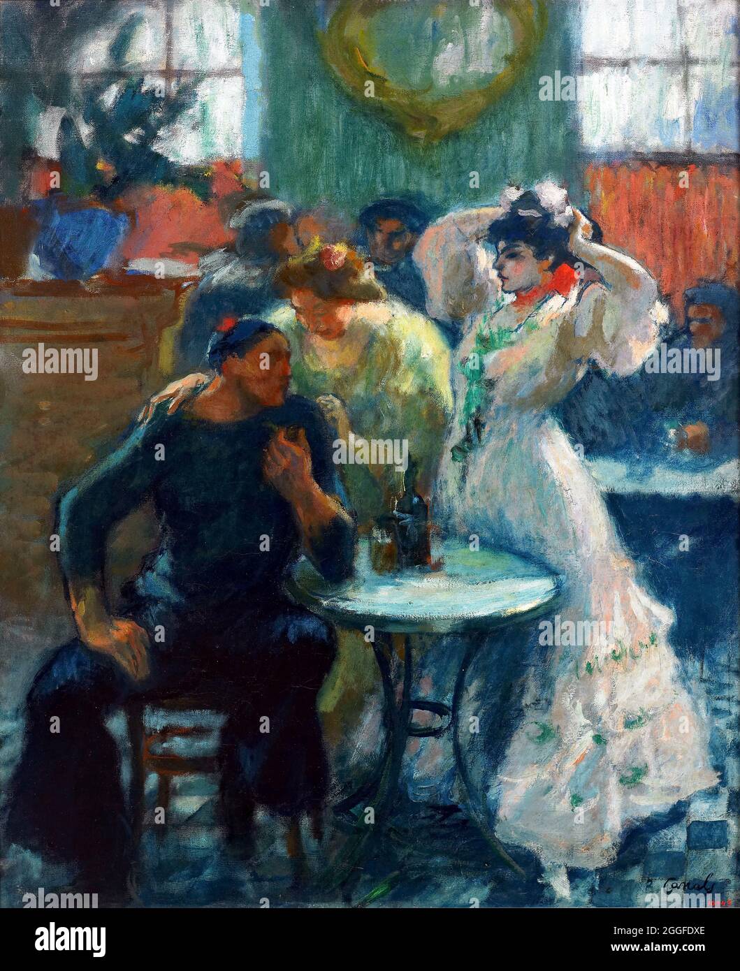 Al Bar di Ricard Canals i Llambí ( 1876-1931), olio su tela, c.. 1910 Foto Stock