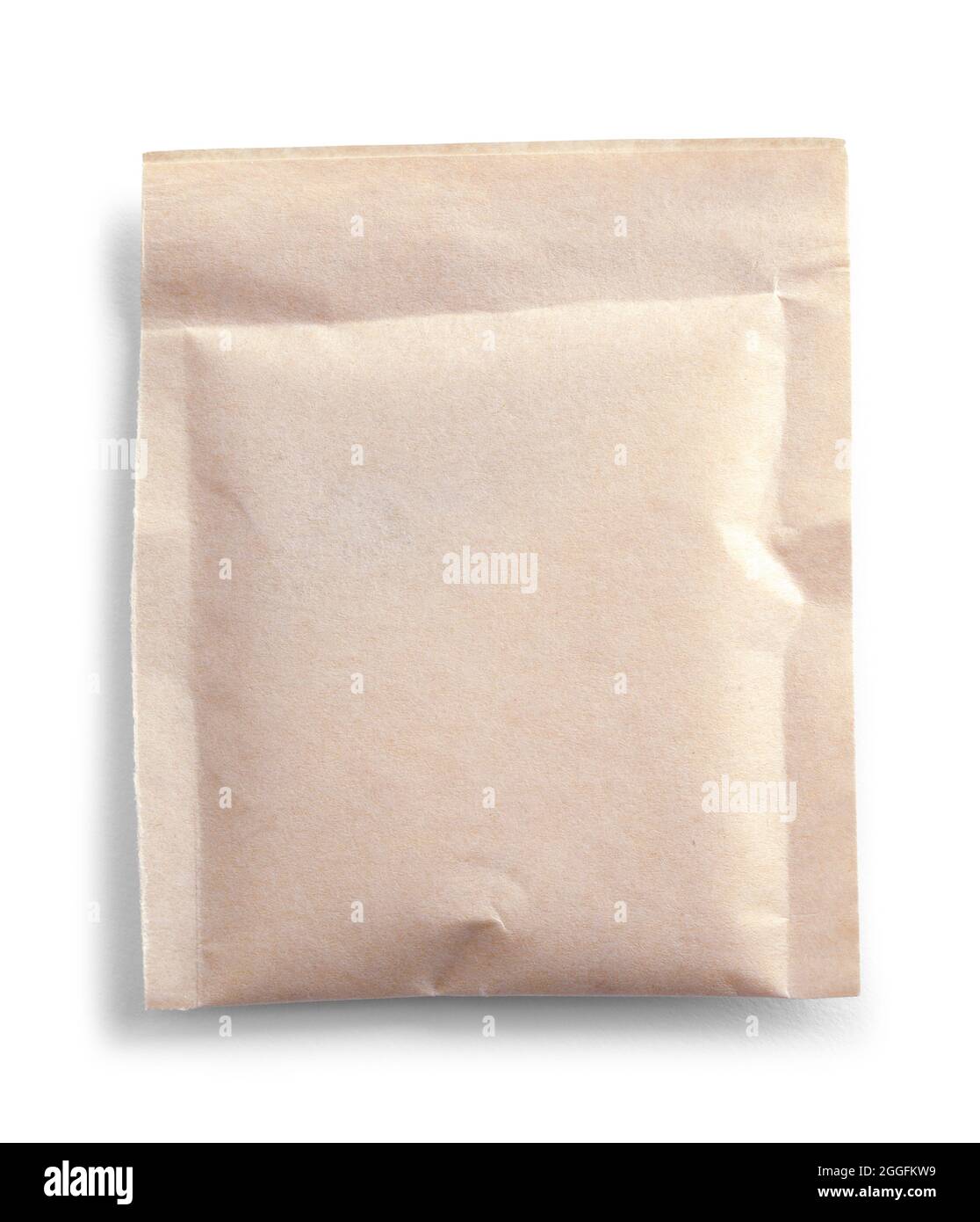 Confezione di gelatina singola tagliata su bianco. Foto Stock