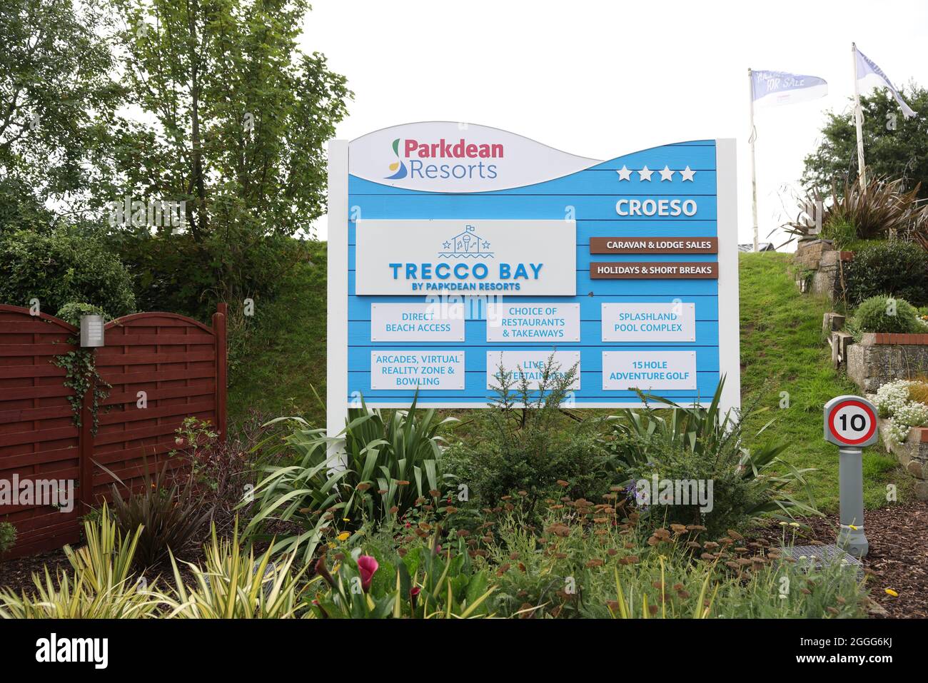 Image ©concesso in licenza a Parsons Media. 20/08/2021. Londra, Regno Unito. Trecco Bay Holiday Park. Vista generale del Trecco Bay Holiday Park nel Galles del Sud. Foto di Andrew Parsons / Parsons Media Foto Stock