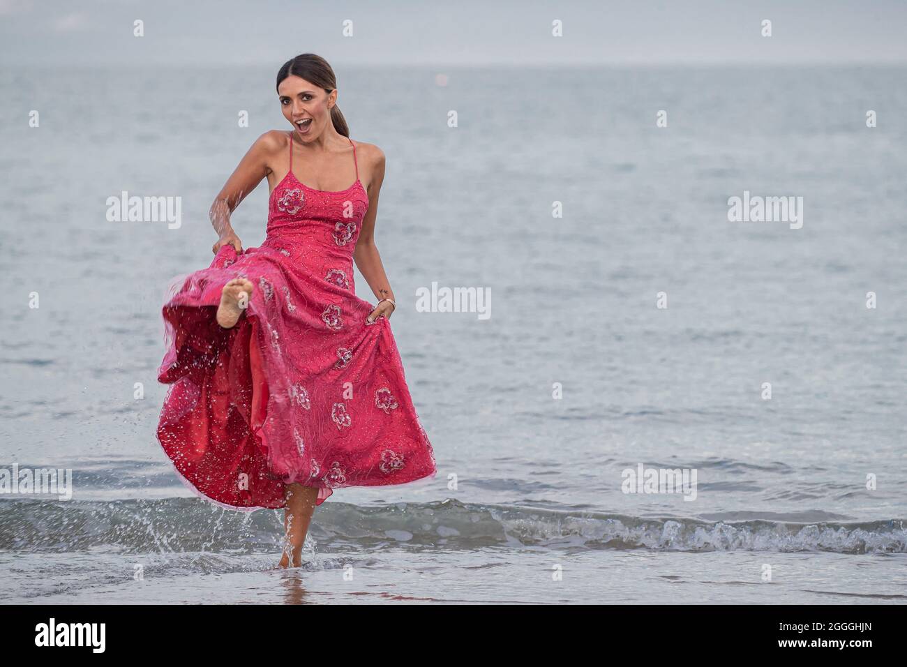 Venezia, Italia. Il 31 agosto 2021, Serena Rossi partecipa alla fotocall patrona durante il 78° Festival Internazionale del Cinema di Venezia, il 31 agosto 2021 a Venezia. Foto di Marco Piovanotto/ABACAPRESS.COM Foto Stock