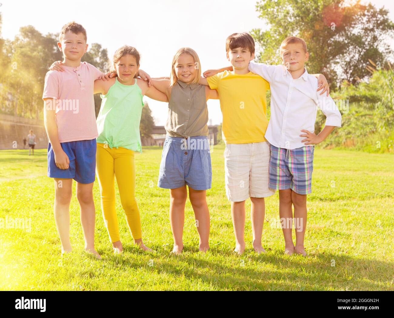 Foto di gruppo dei bambini Foto Stock