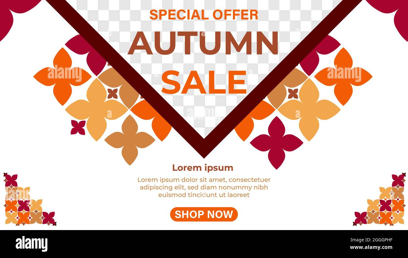 offerta speciale banner vendita autunno. modello baground Foto Stock