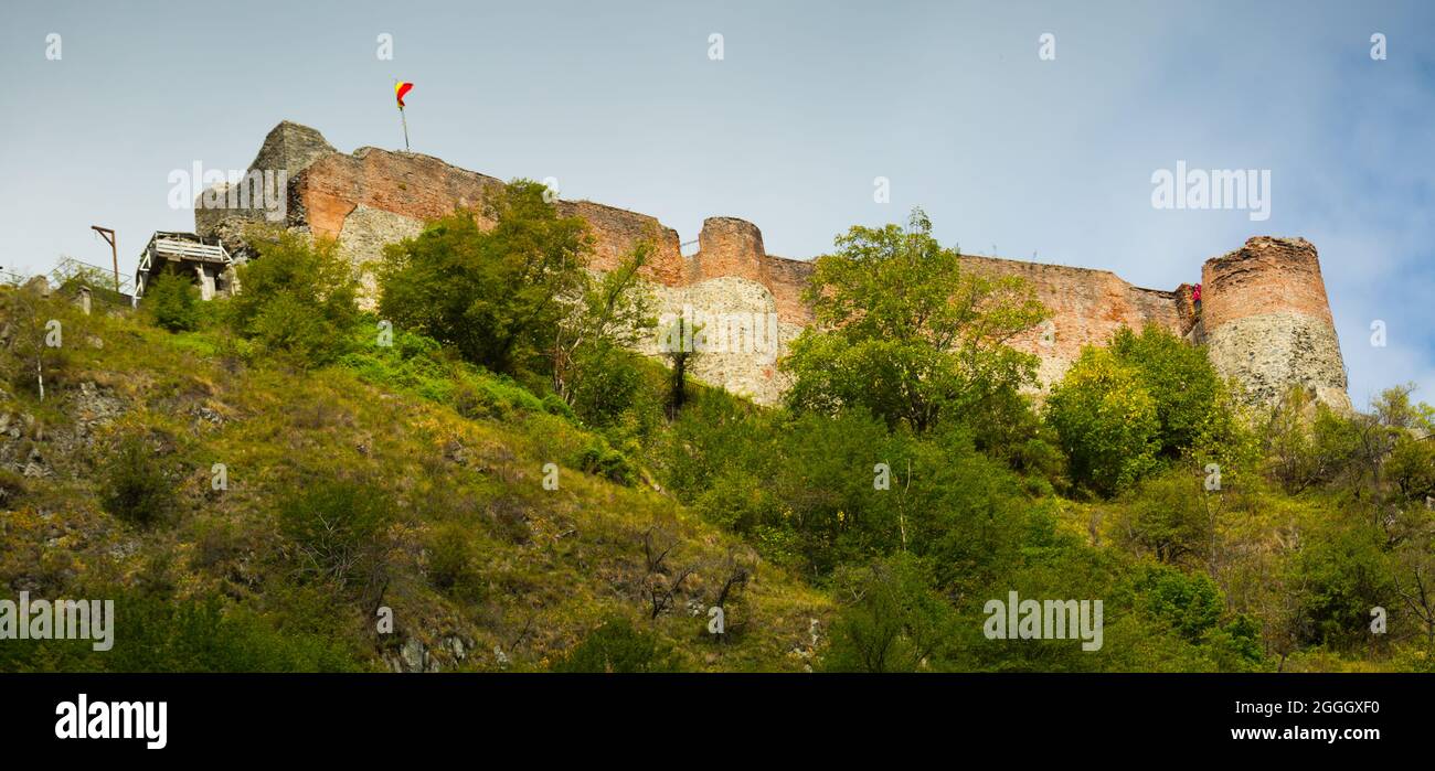 Foto del vero castello di Dracula che è punto di riferimento Foto Stock