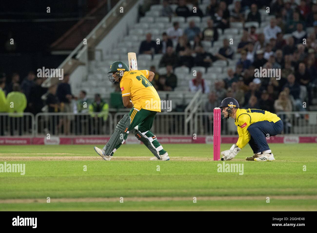 Vitality Blast T20 Quarter Finals, Notts Outlaws contro Hampshire Hawks al Trent Bridge Cricket Ground. Foto Stock