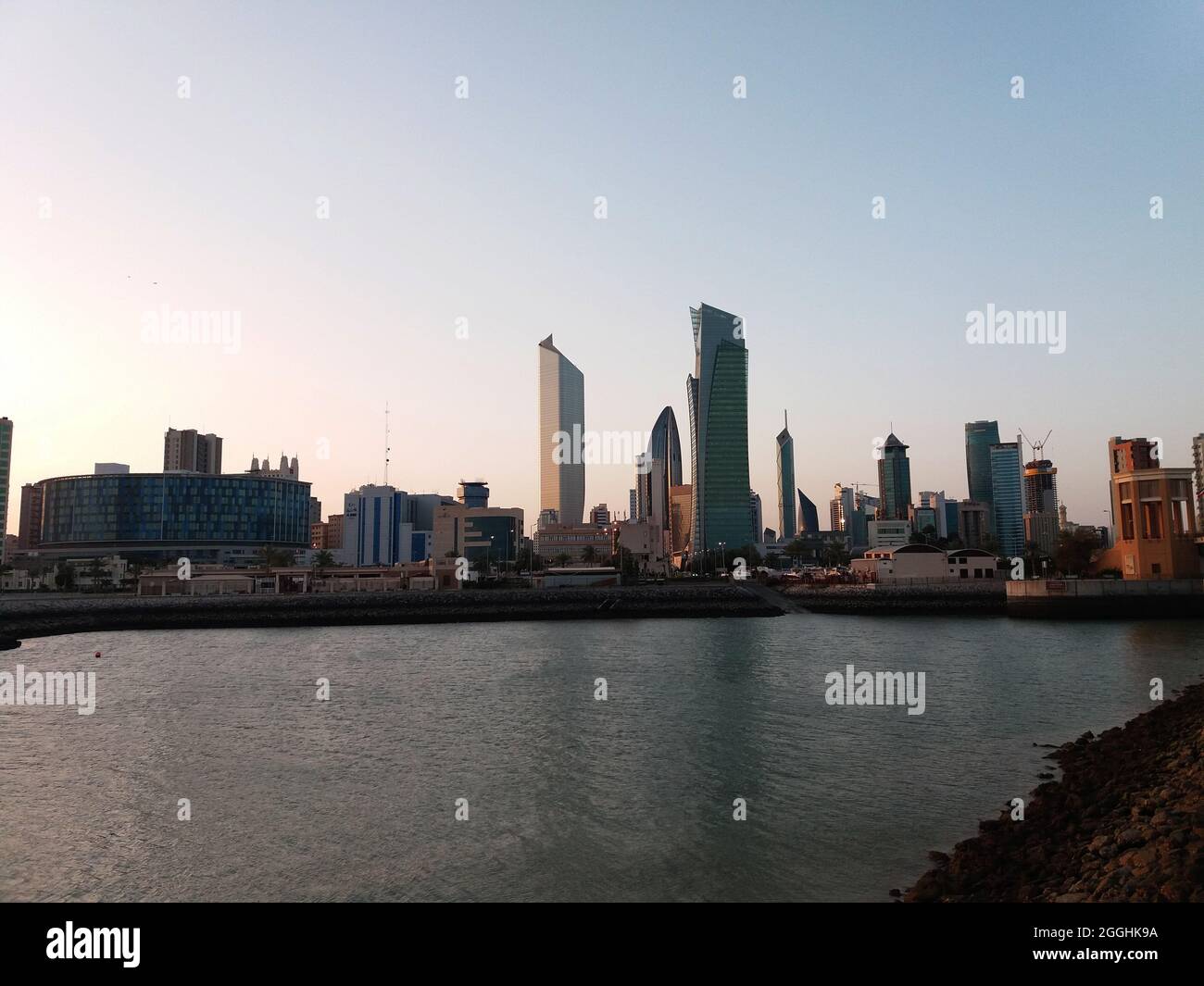 Souq Sharq splendida vista. Splendida vista sui lucernari del Kuwait. Centro commerciale Souq Sharq in Kuwait. Foto Stock