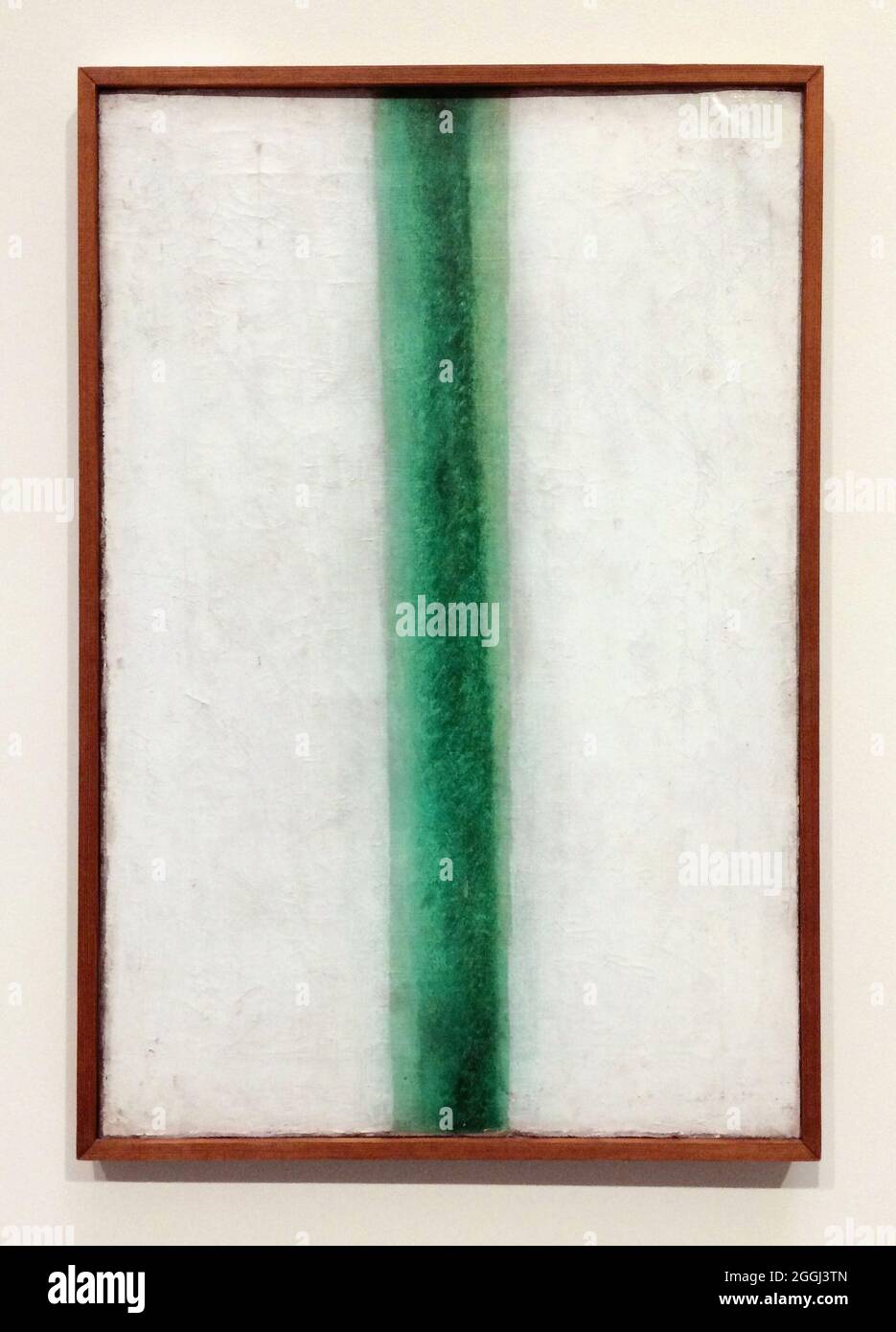 Pittura 'Green Line' del pittore russo d'avanguardia Olga Rozanova (1917) in mostra alla mostra 'icone d'arte moderna della collezione Shchukin' nella Fondazione Louis Vuitton di Parigi, Francia. Foto Stock