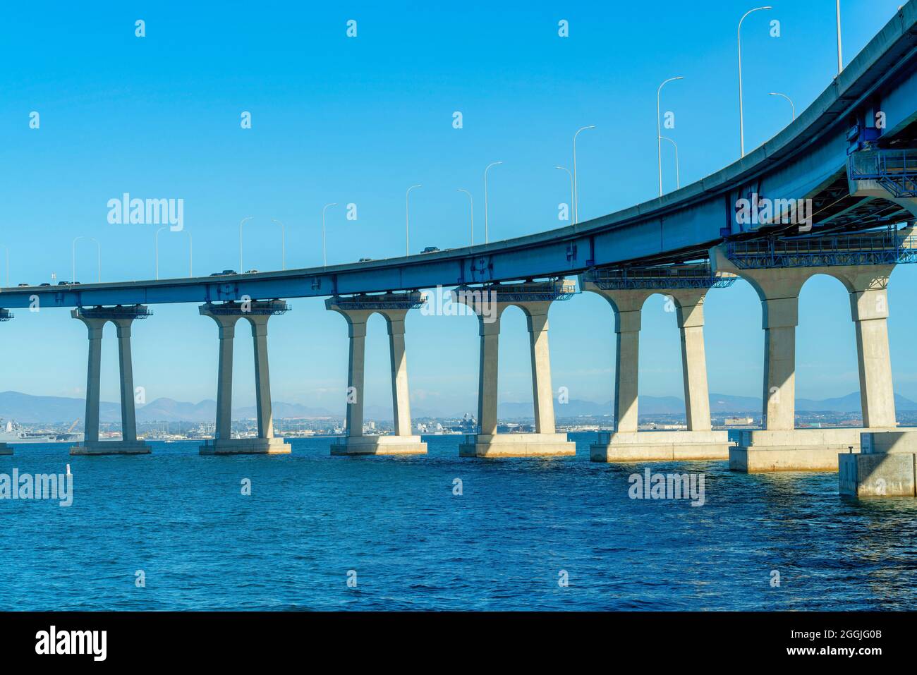 Splendida vista su un lungo ponte a San Diego, Colorado Foto Stock