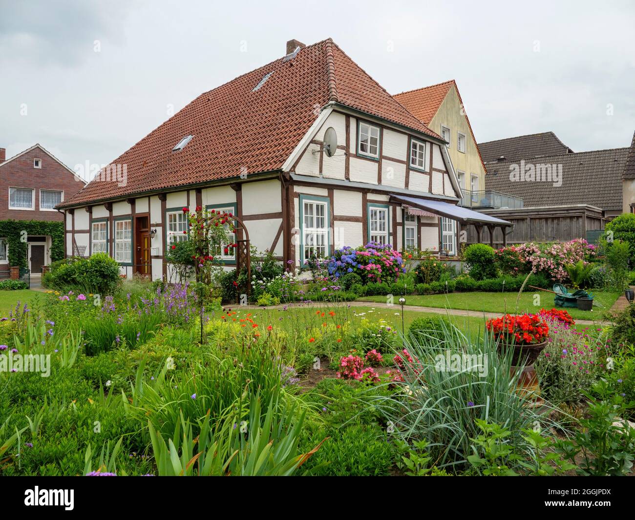 Quakenbrück, giardino della canonica, Osnabrücker Land, bassa Sassonia, Germania Foto Stock