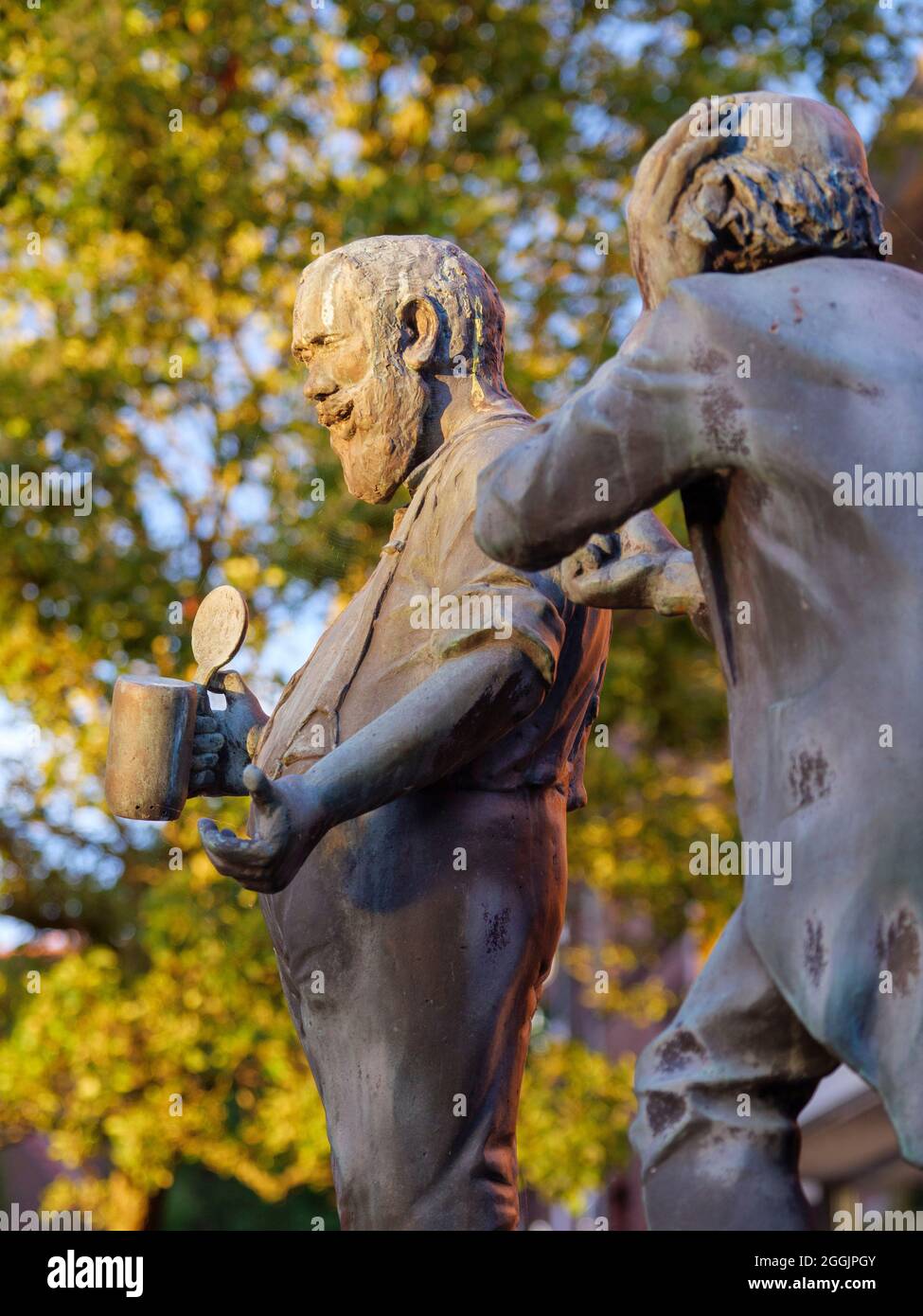 Ankum, Quitt-Brunnen Alter Markt, Artland, Land Osnabrücker, bassa Sassonia, Germania Foto Stock