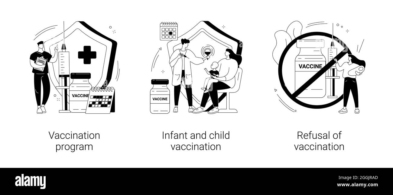 Illustrazioni vettoriali del concetto astratto di immunizzazione obbligatoria. Illustrazione Vettoriale