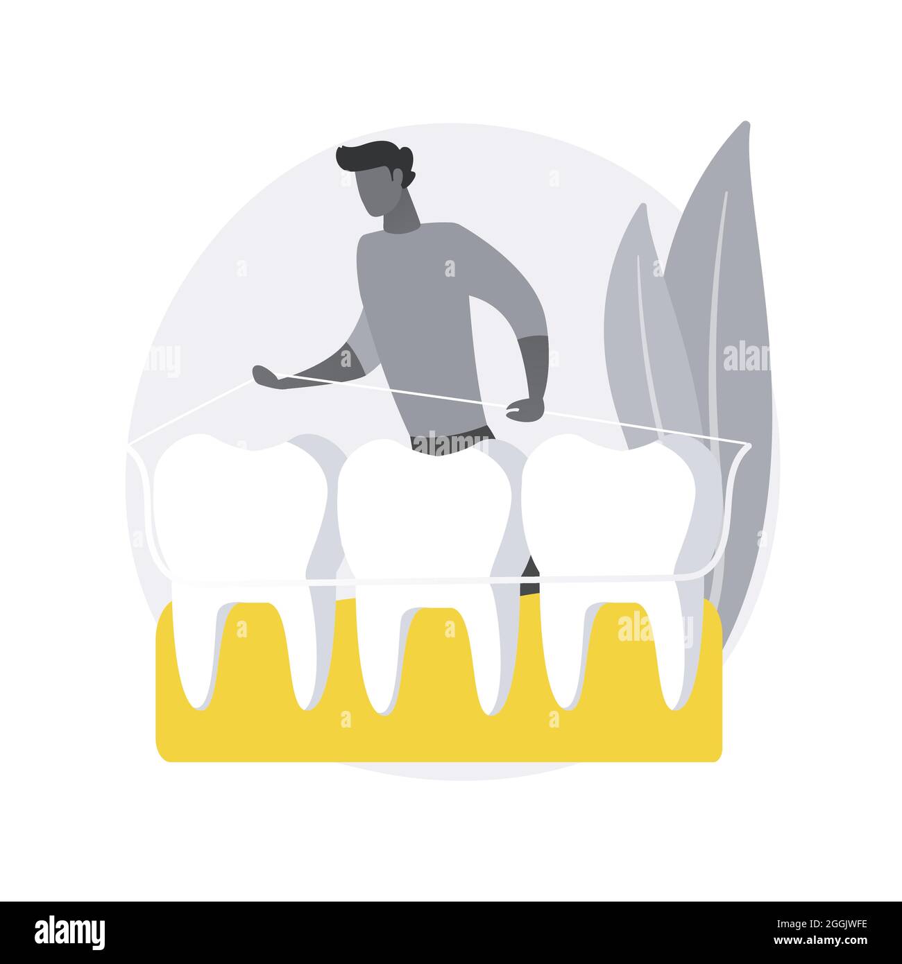 Illustrazione vettoriale del concetto astratto della piastra dentaria dentale. Illustrazione Vettoriale