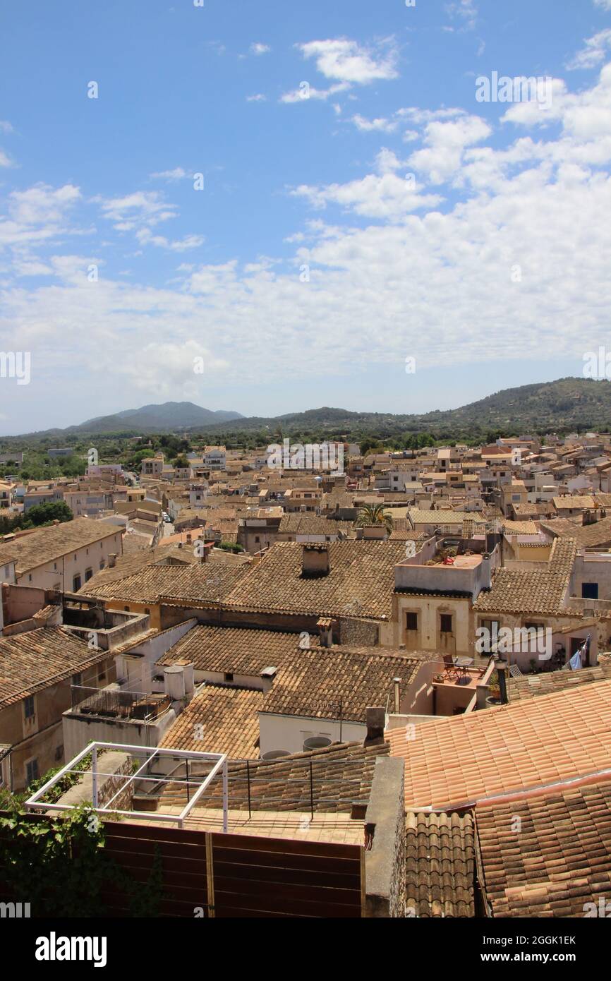 Vista di Arta, Maiorca, Isole Baleari, Spagna Foto Stock