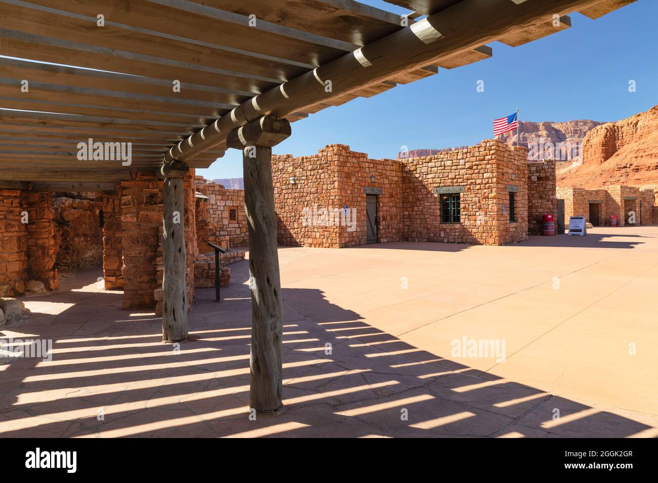 Navajo Bridge Interpretive Center, Marble Canyon, Arizona, Stati Uniti Foto Stock