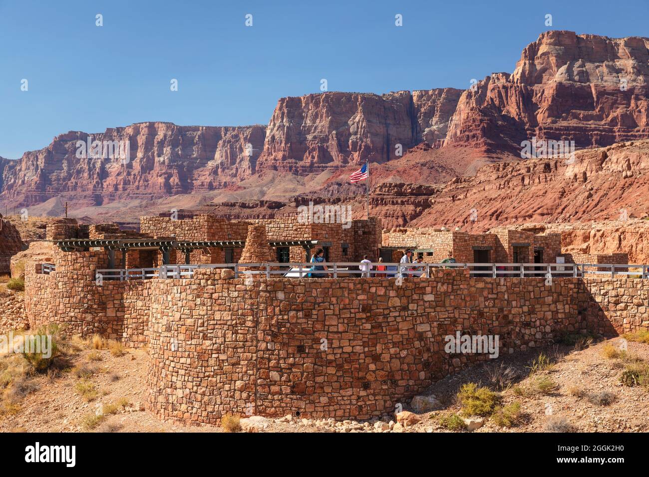 Navajo Bridge Interpretive Center, Marble Canyon, Arizona, Stati Uniti Foto Stock
