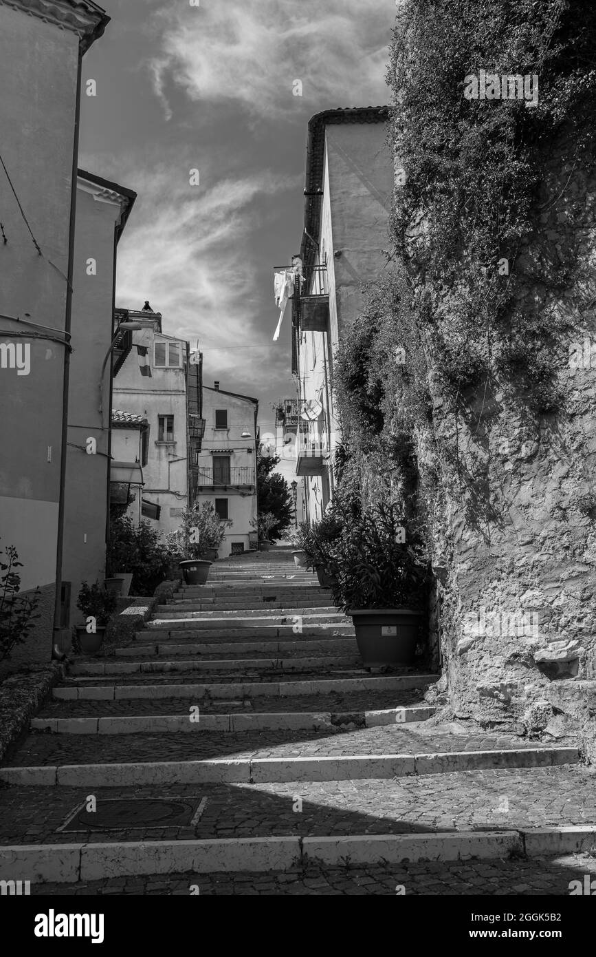 Carpinone. Carpinone è un comune italiano di 1,075 abitanti della provincia di Isernia in Molise. Il nome deriva dal fiume Carpino che corre a Foto Stock