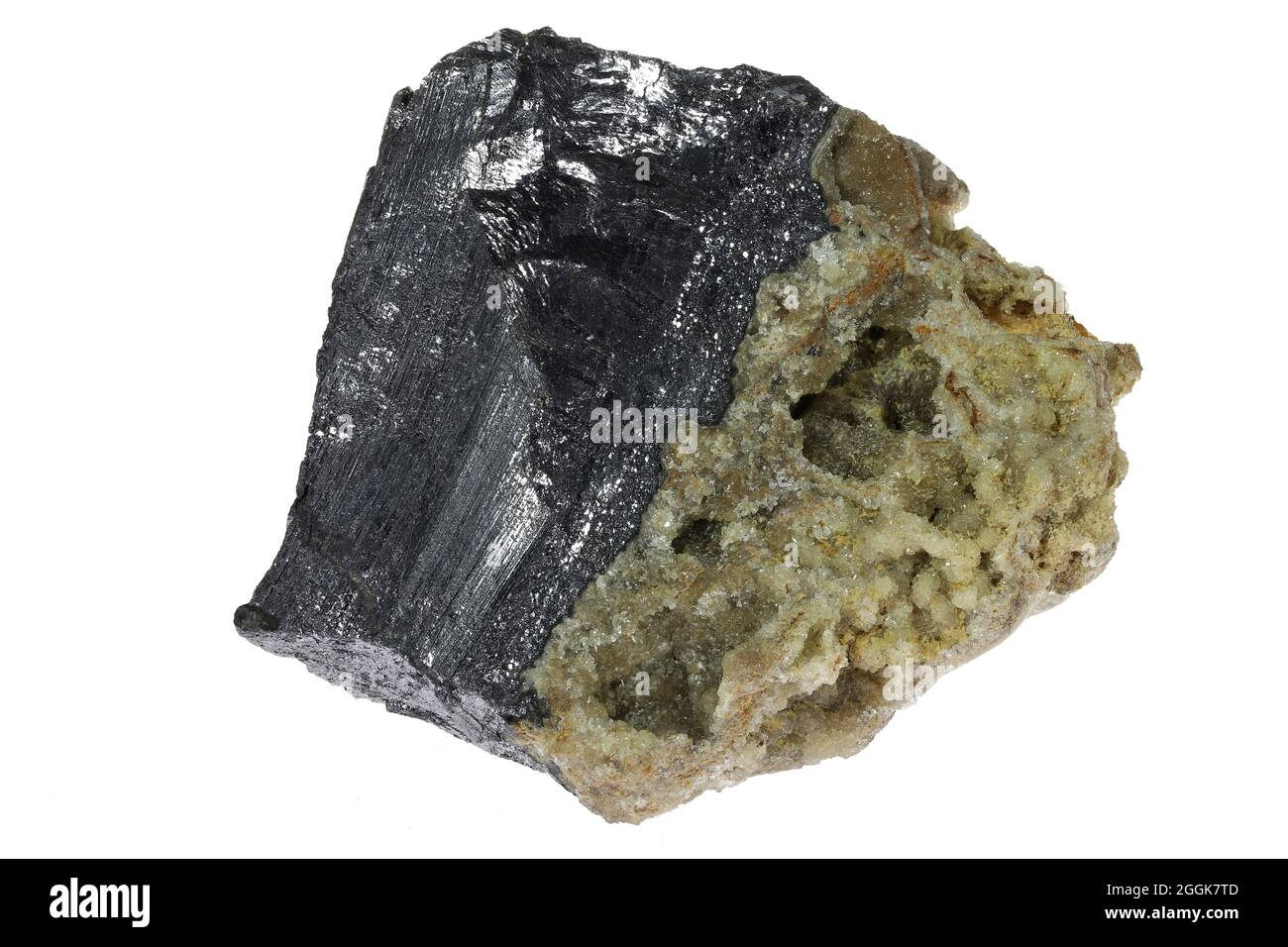 galena (primo sguardo) da Krantza, Spagna isolato su sfondo bianco Foto Stock