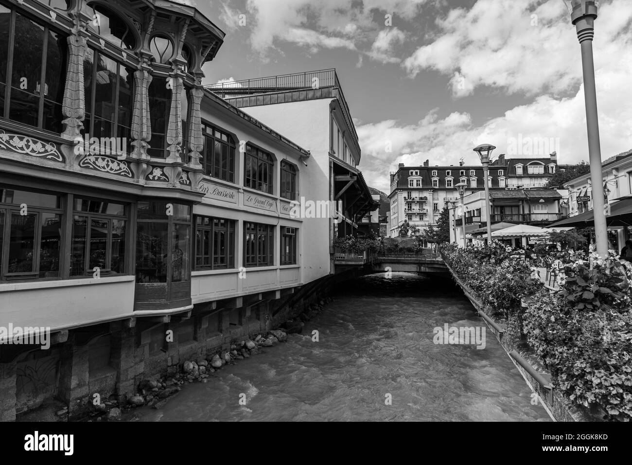 Chamonix Monte Bianco. Panorama estivo Foto Stock