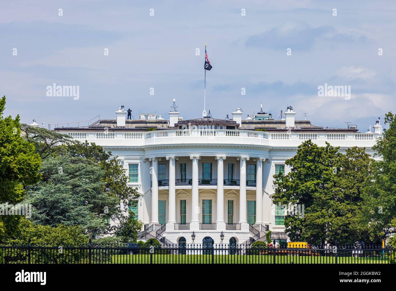 La Casa Bianca a Washington DC da South Lawn Foto Stock
