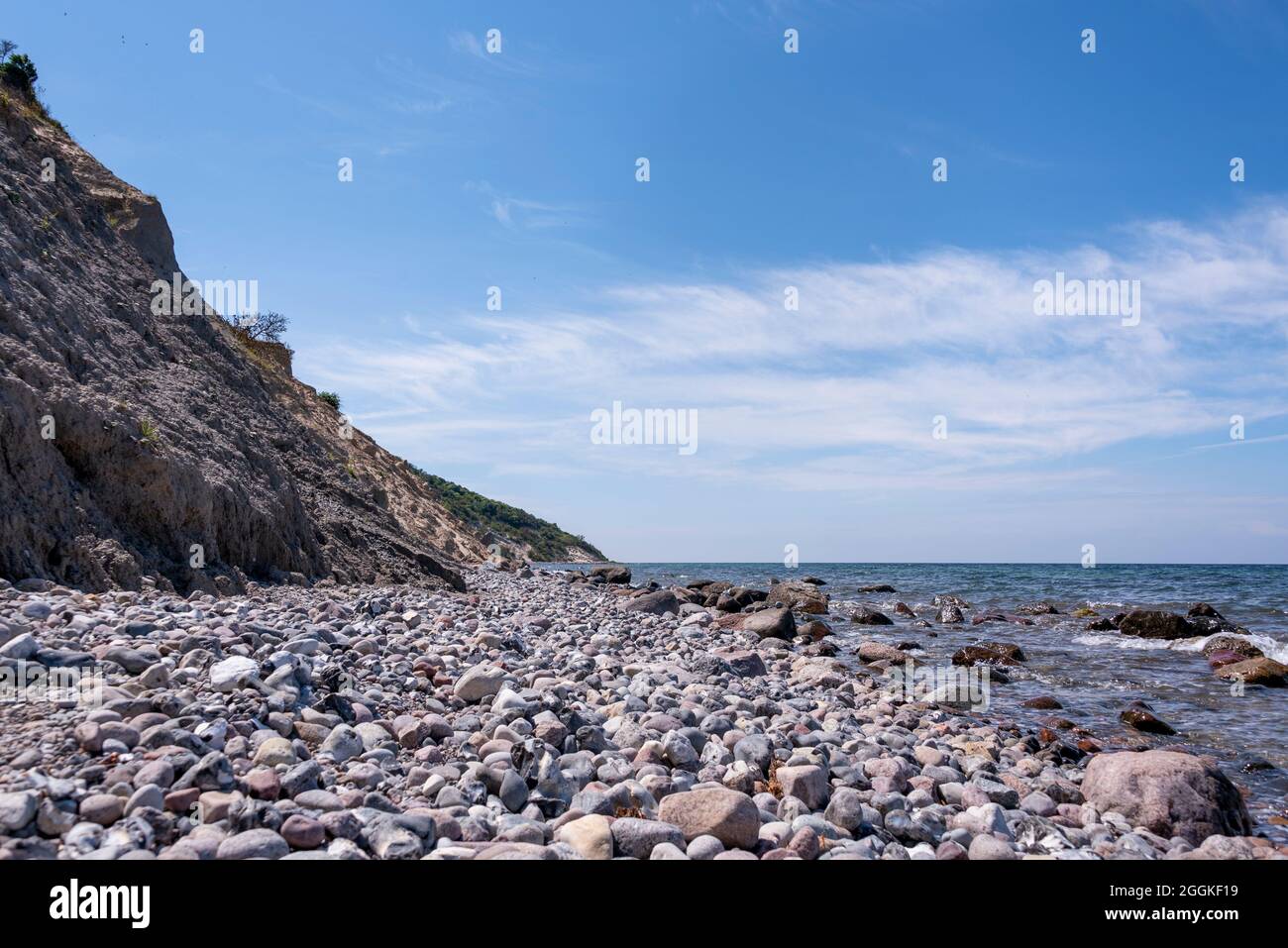 Germania, Meclemburgo-Pomerania occidentale, Greaves, costa ripida a nord dell'isola di Hiddensee, Mar Baltico Foto Stock