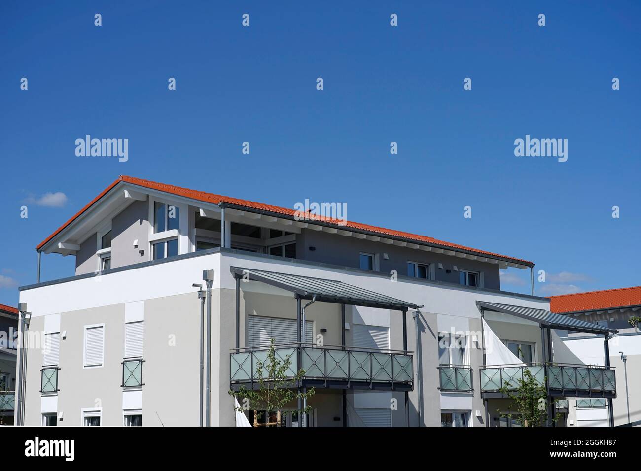 Germania, Baviera, alta Baviera, distretto di Altötting, complesso residenziale, attico Foto Stock