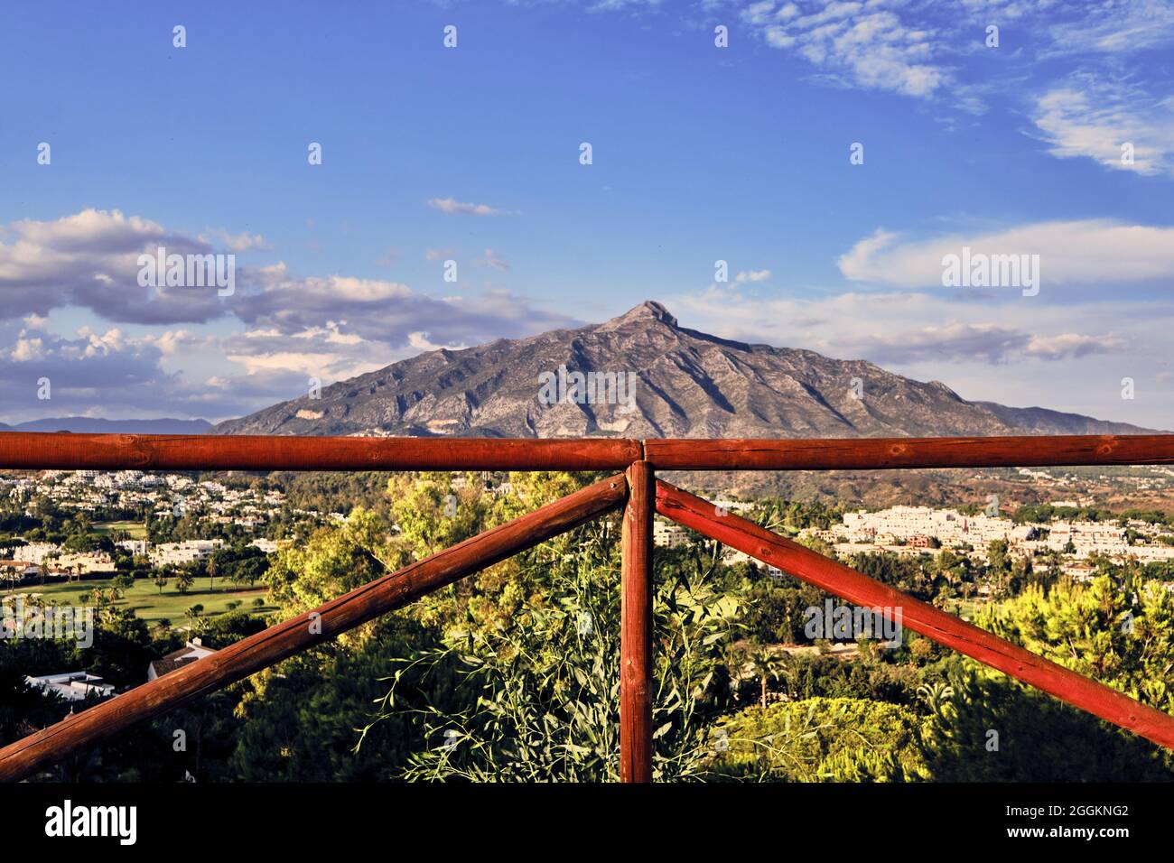 Vista da un punto di vista di Marbella del monte la Concha Foto Stock