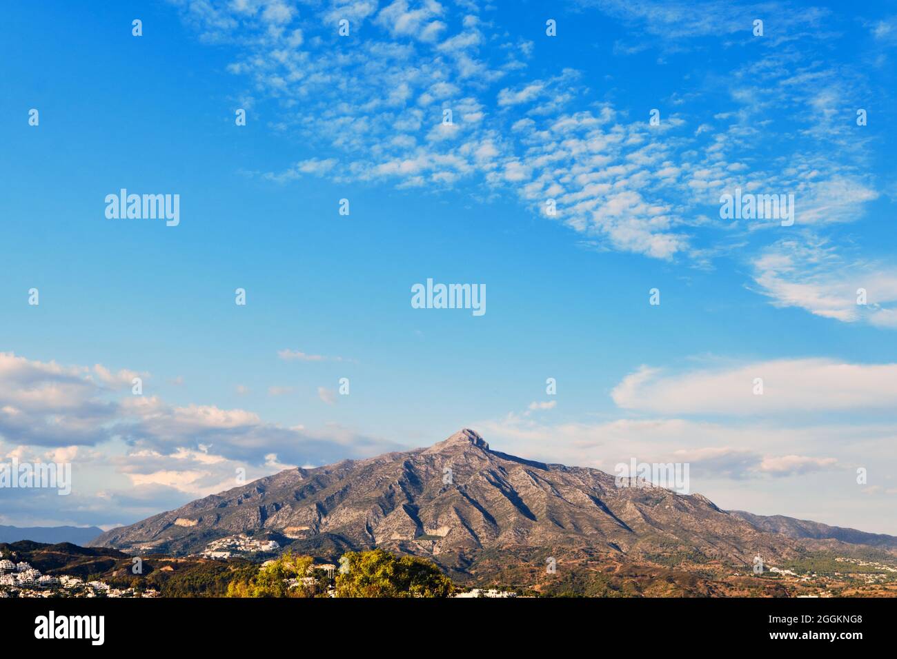 La Concha montagna, vista da Marbella Foto Stock