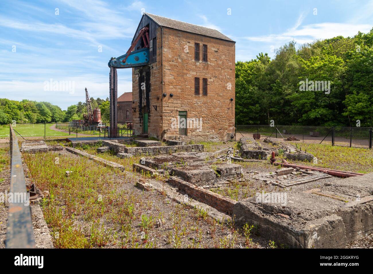 Prestongrange Museum è un museo industriale vicino Prestonpans in Scozia sul sito del National Mining Museum Foto Stock