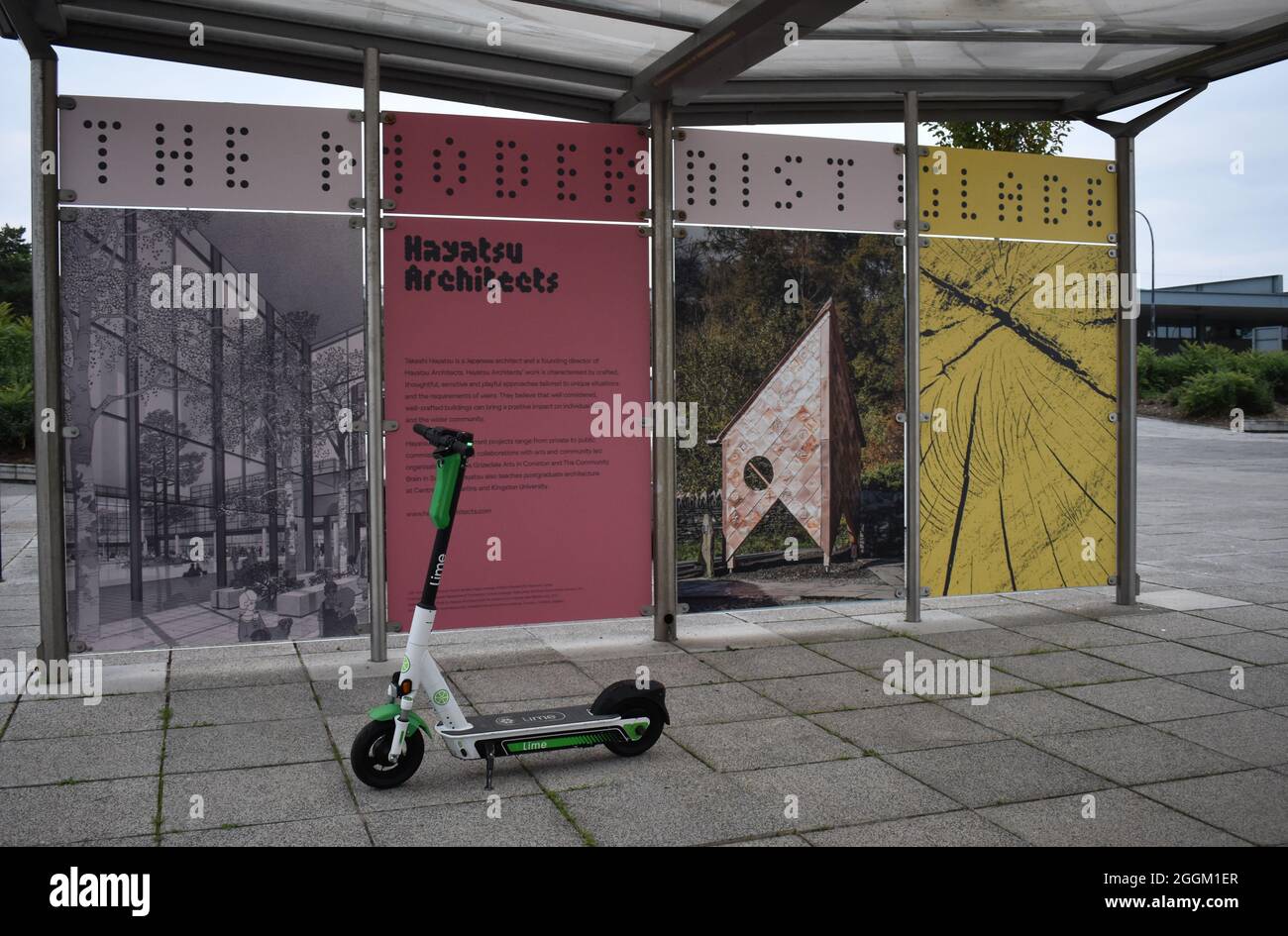 La Glade Modernista a Station Square, Milton Keynes. Foto Stock