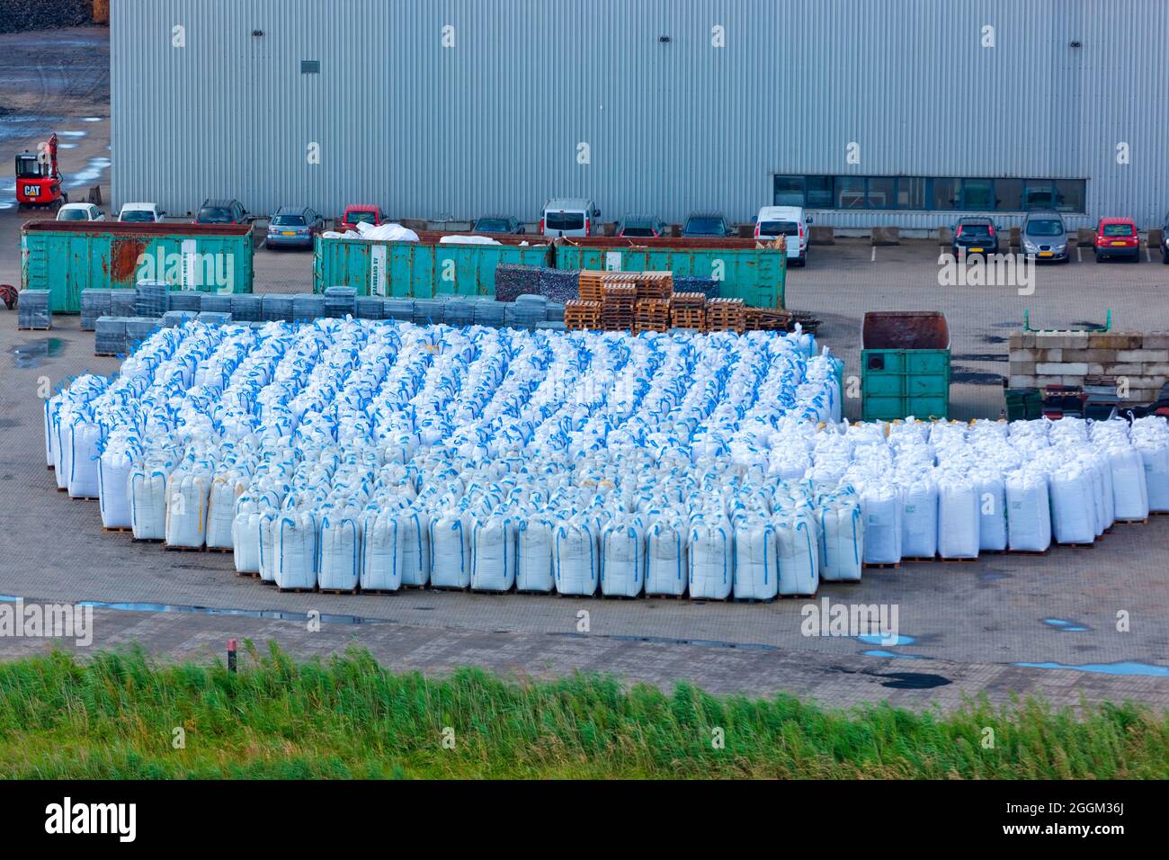 Belgio, Zeebrugge, porto industriale Foto Stock