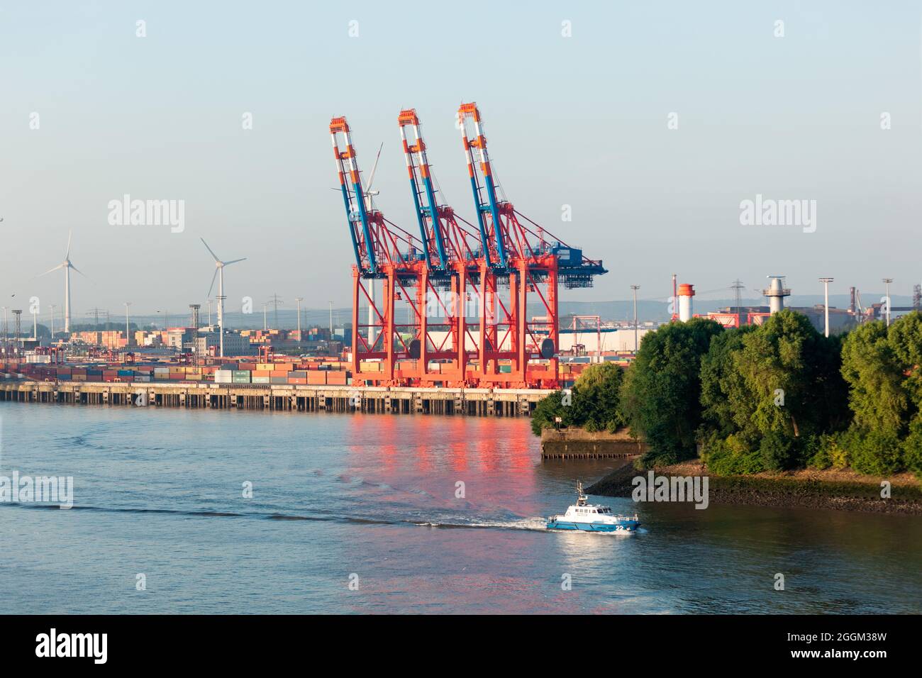 Porto industriale a Zeebrugge, Belgio, Europa Foto Stock