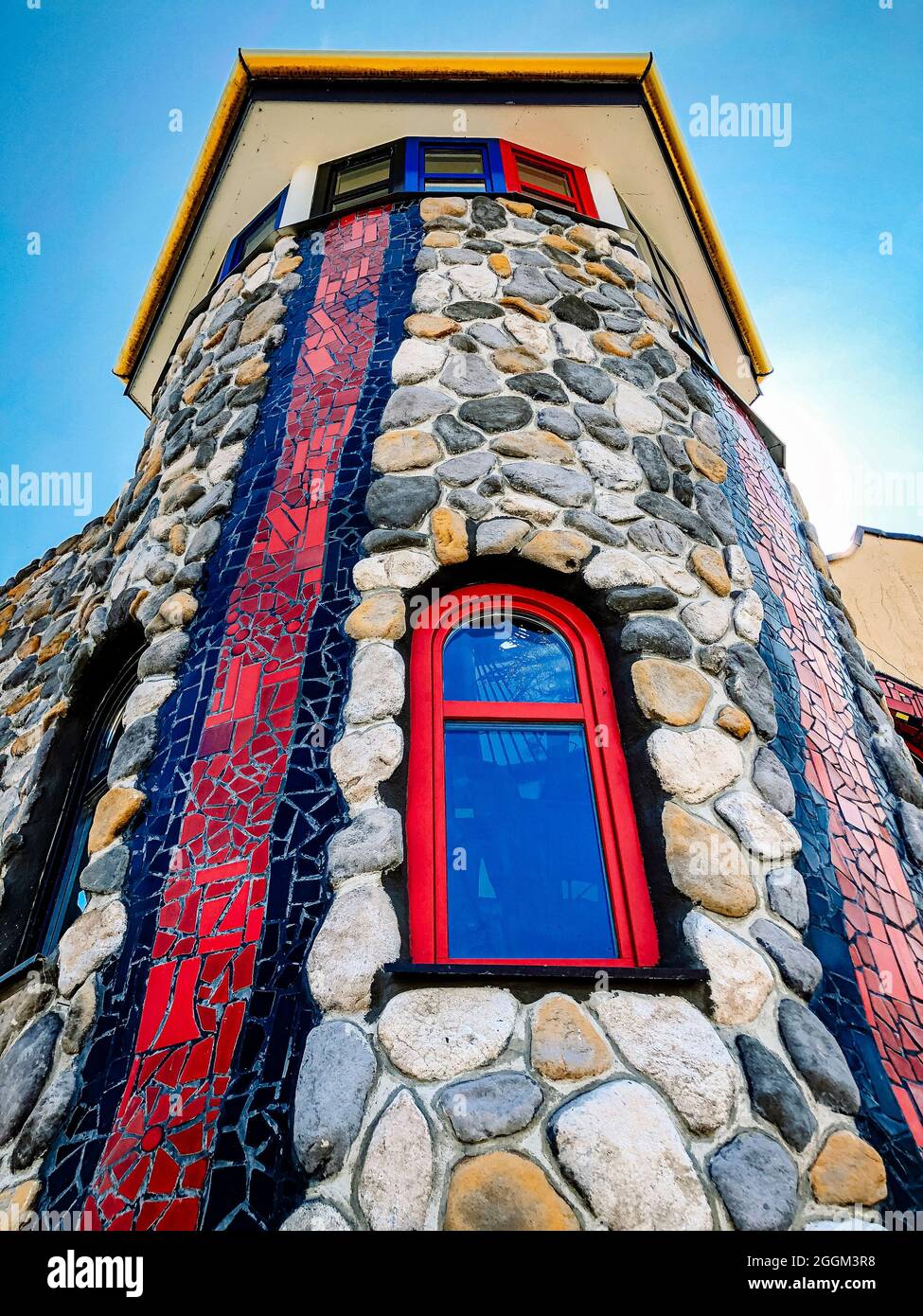 Hundertwasserhaus, casa, Altenrhein, Lago di Costanza, architettura, Opera d'arte, Svizzera Foto Stock