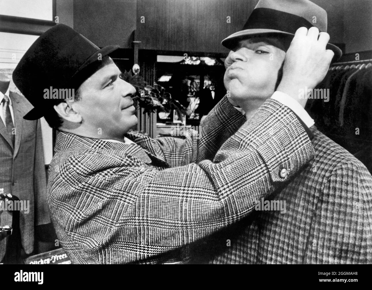 Frank Sinatra, Tony Bill, on-set del film, 'come Blow Your Horn', Paramount Pictures, 1963 Foto Stock